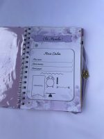 Caderneta de vacinação personalizada tema Alfabeto Lilás para menina