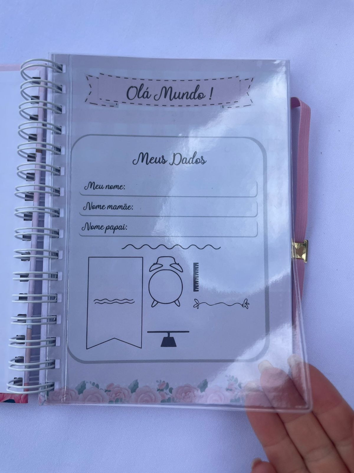 Caderneta de vacinação personalizada tema Safari para menina
