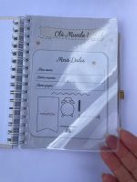 Caderneta de vacinação personalizada tema Urso Monograma para menina