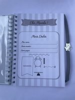 Caderneta de vacinação personalizada tema Cinza para menino