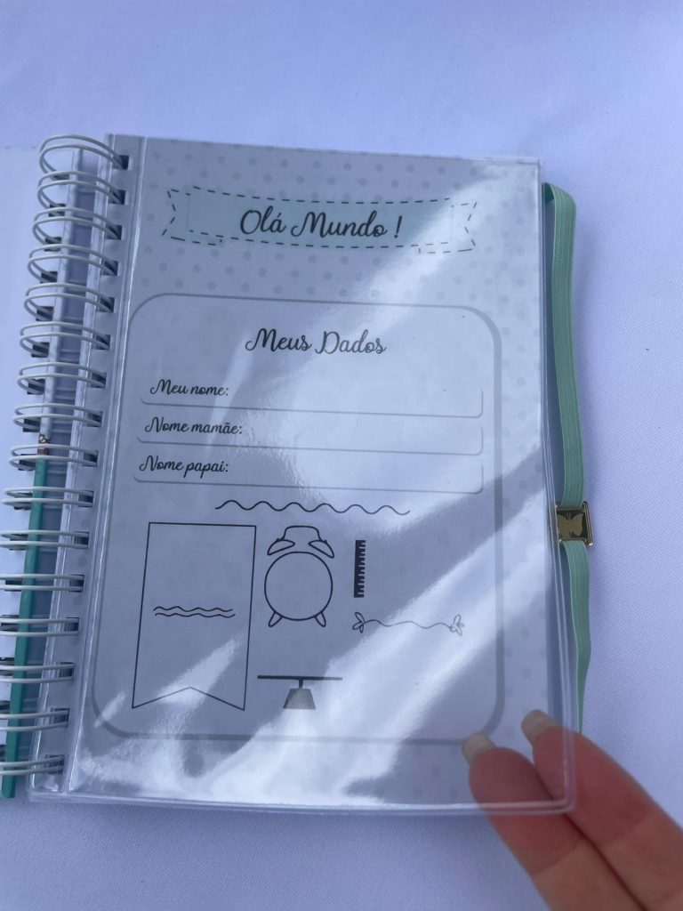 Caderneta de vacinação personalizada tema Urso para menino