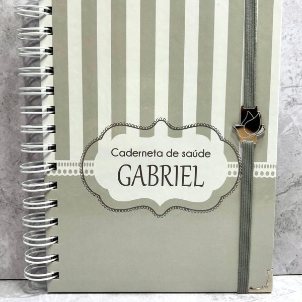 Caderneta de Vacinação Personalizada – Tema Cinza